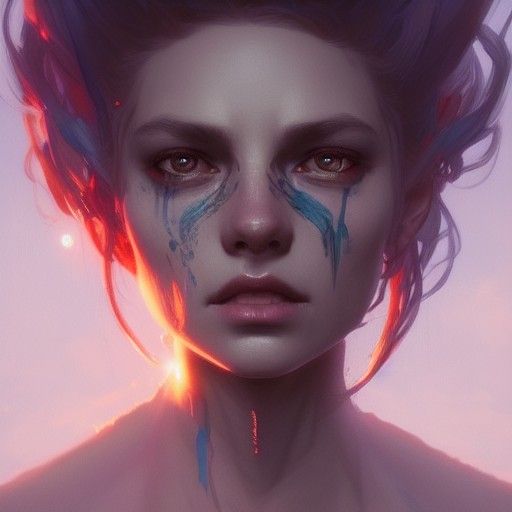 Sunrise Awakening Portrait in Hyperdetailed Style