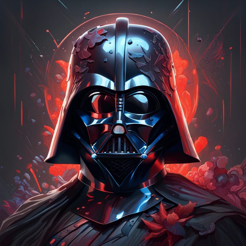 Darth Vader Portrait in Hyperdetailed Style