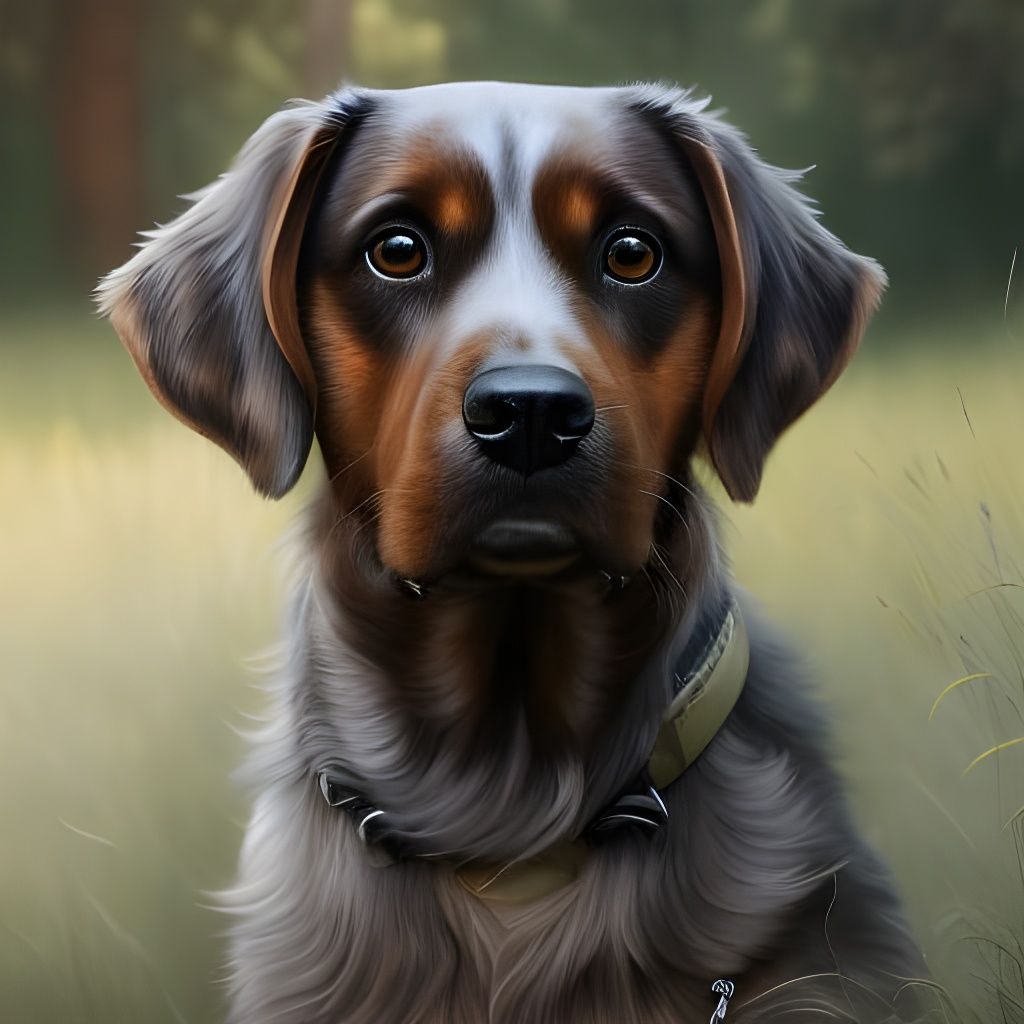 Hyperrealistic Dog Portrait with Detailed Fur