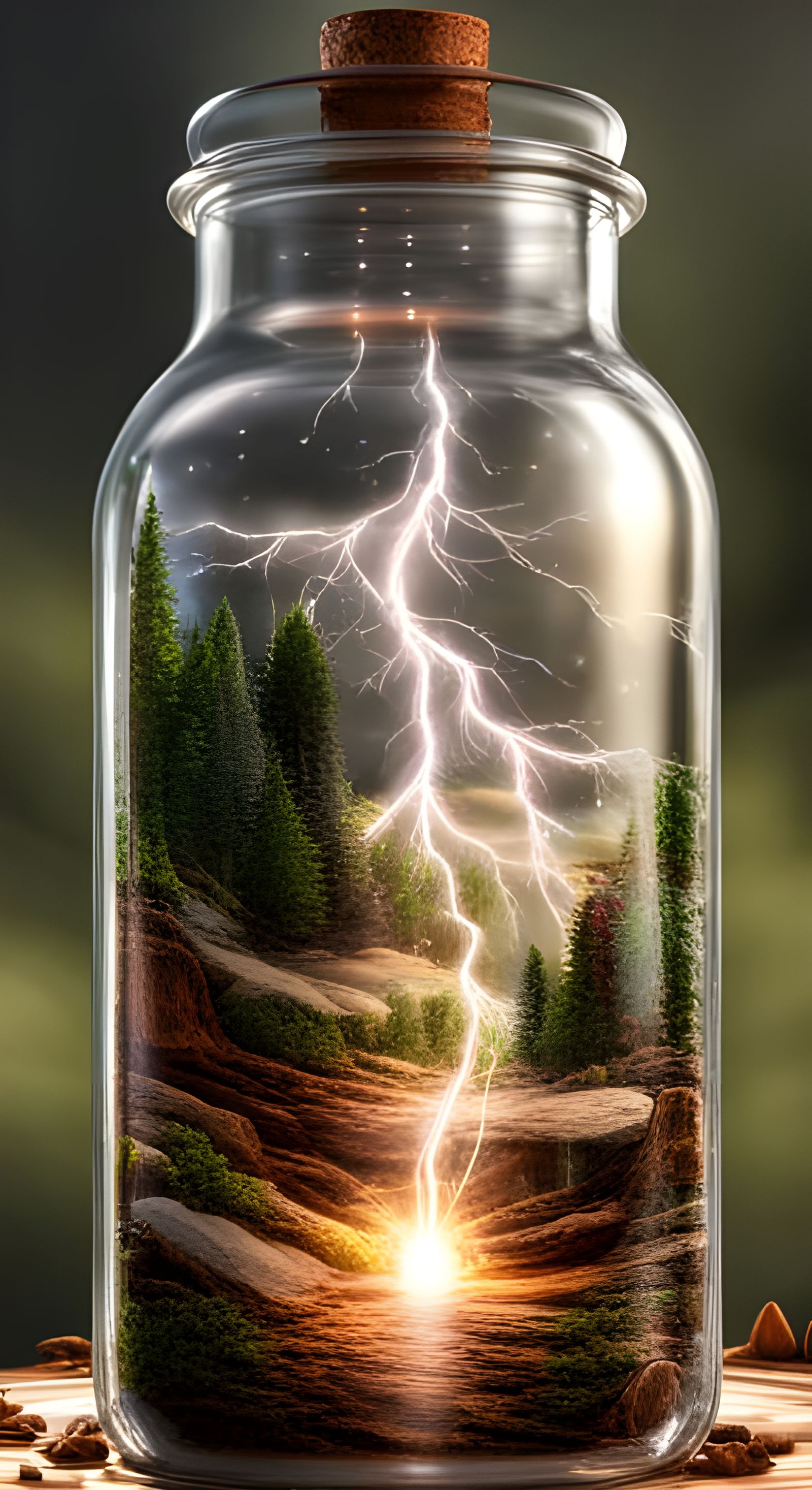 Lighting in a bottle