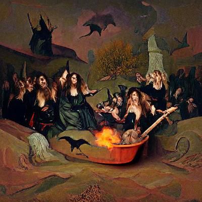 Eldritch Witches' Sabbath in Dark Fantasy Style