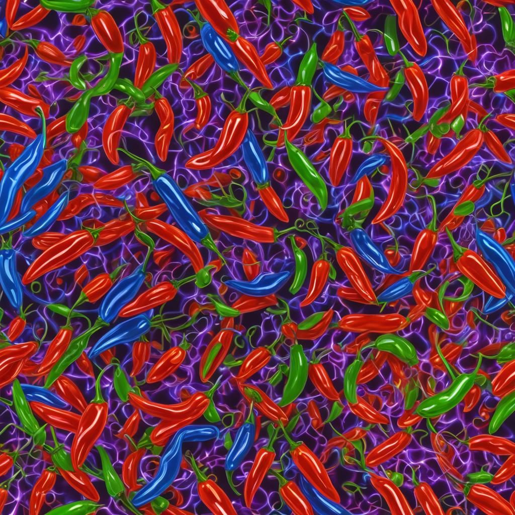 Bioluminescent Jalapeno Pepper Extract in Neon Concept Art