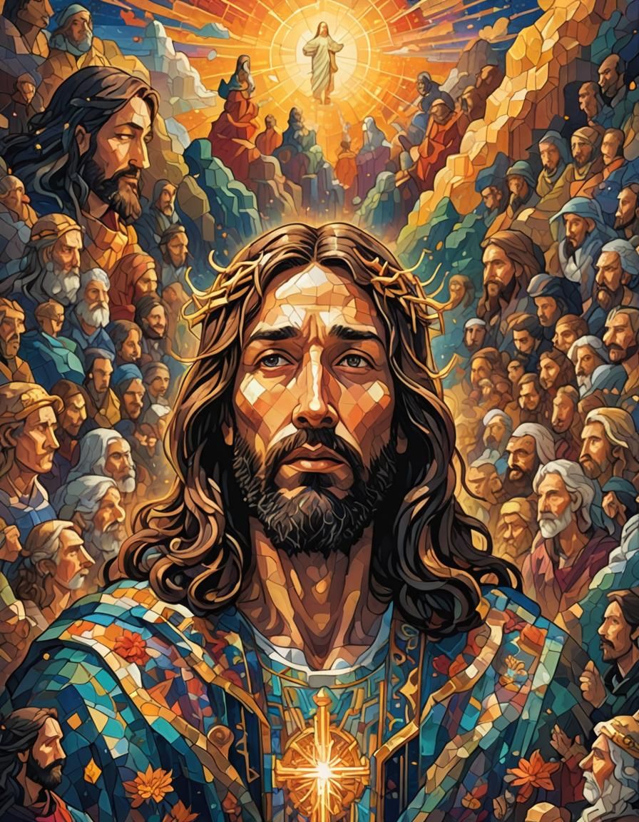 Jesus and Prophets in 32-bit Pixel Art