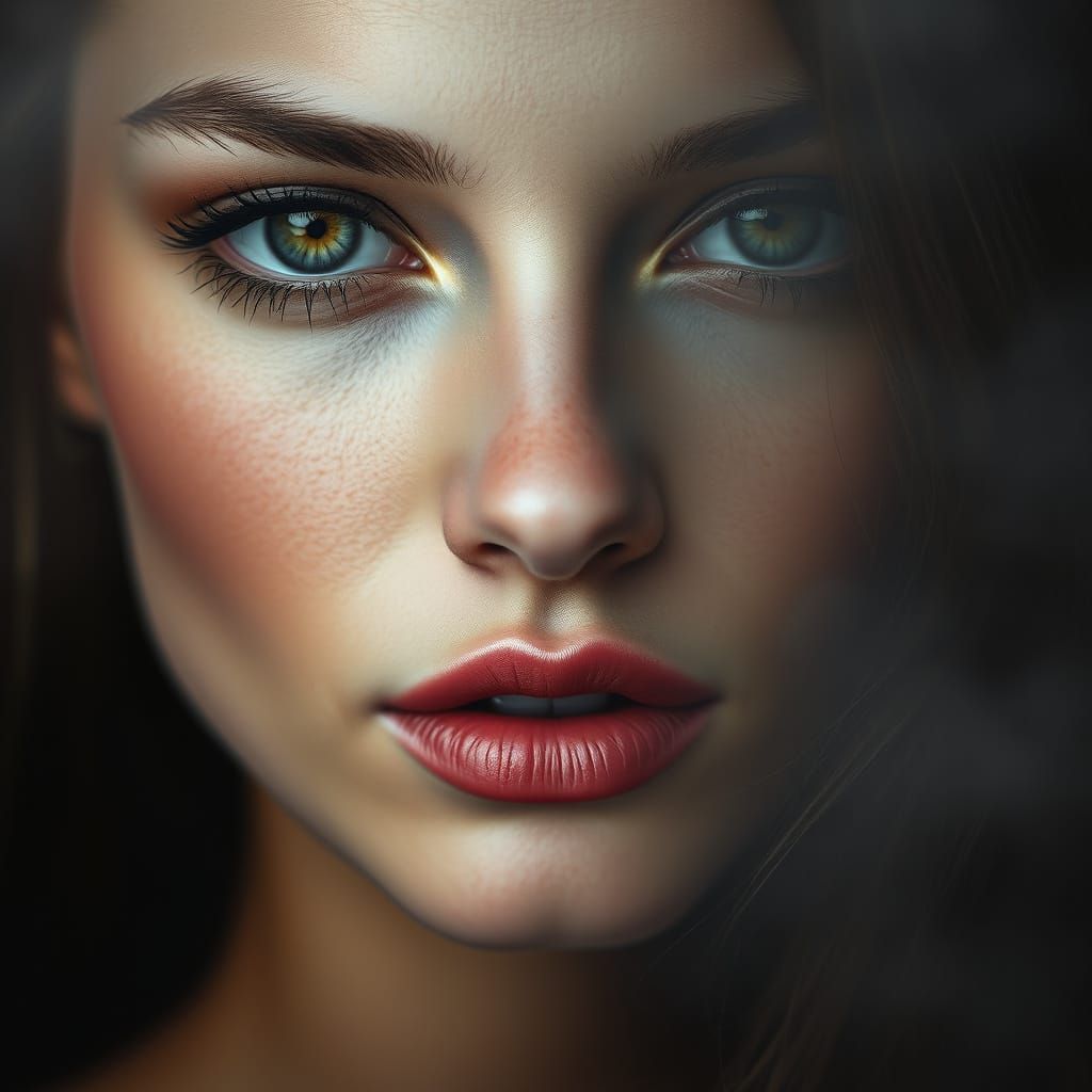 Ethereal Woman Fades into Foggy Black and White