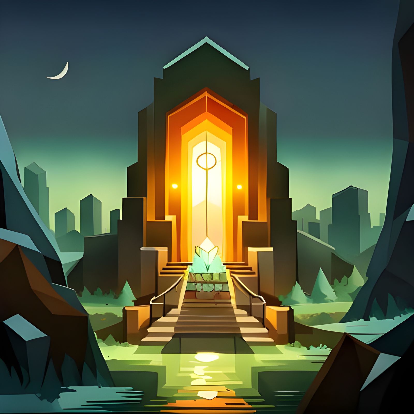 Epic Glowing Interdimensional Stone Cube