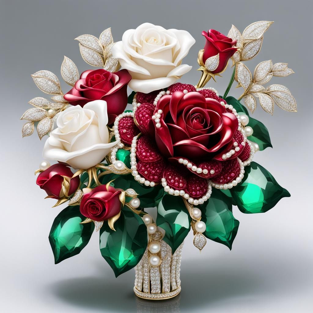 Luxurious Baroque Bouquet of Jewels