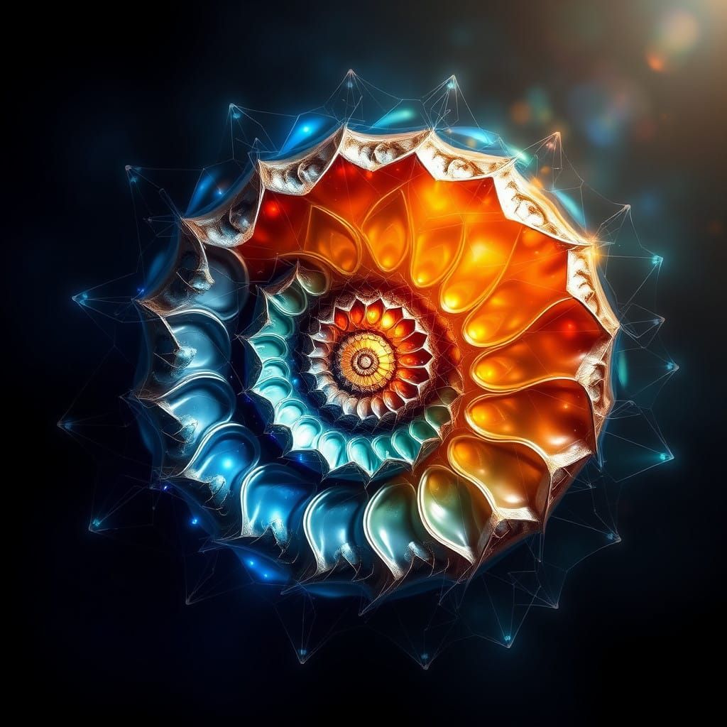 Mathematical Nautilus Shell in Holographic Augment