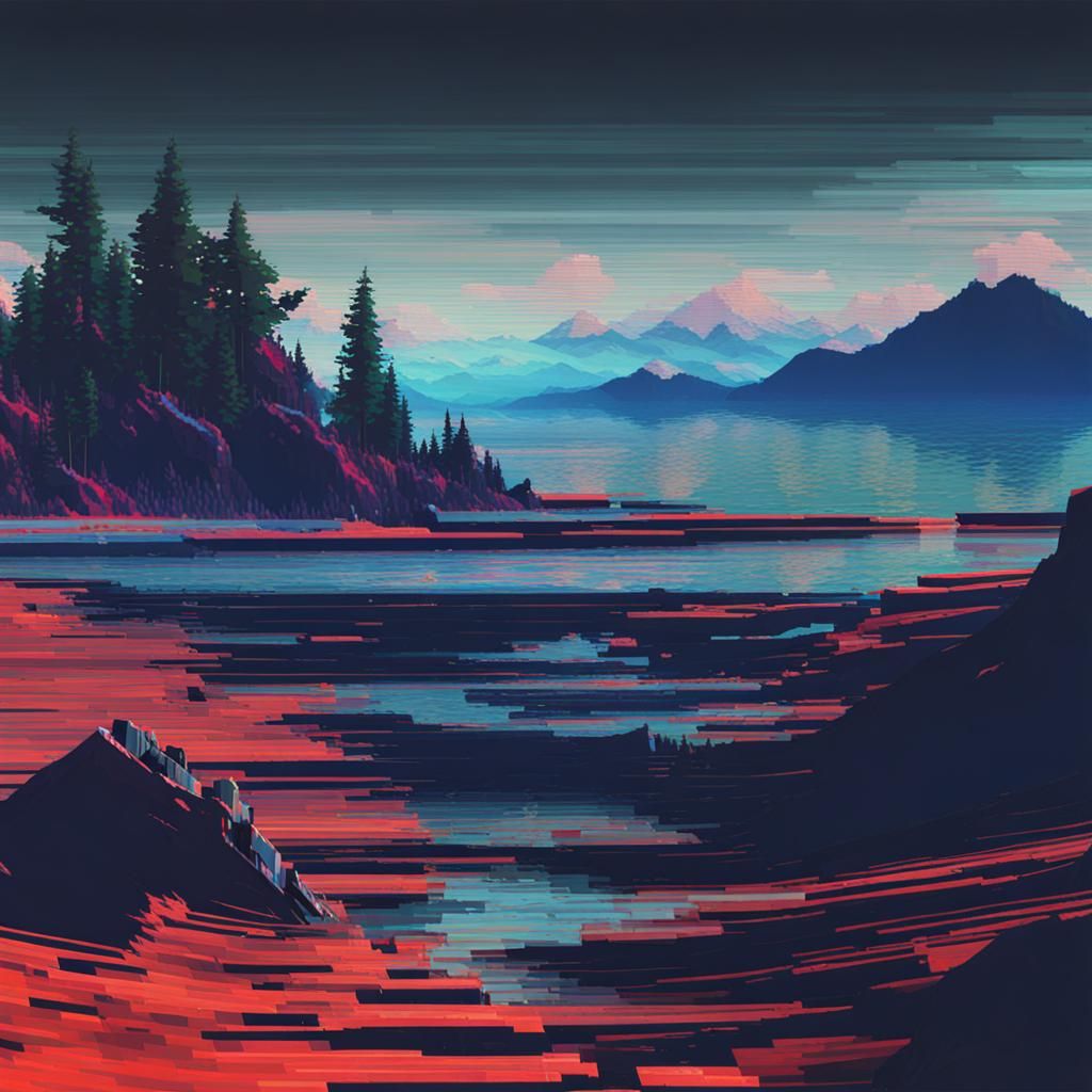 Abstract Glitch Art Image