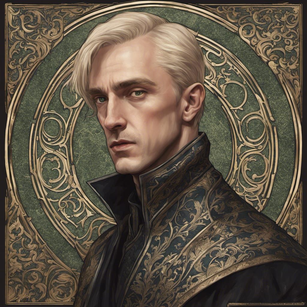 Draco Malfoy as Art Nouveau Medieval Lord
