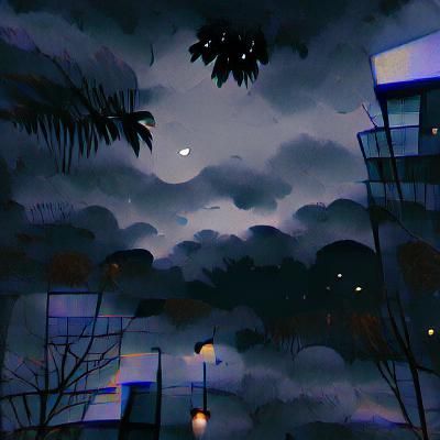 Gloomy Night AI Image