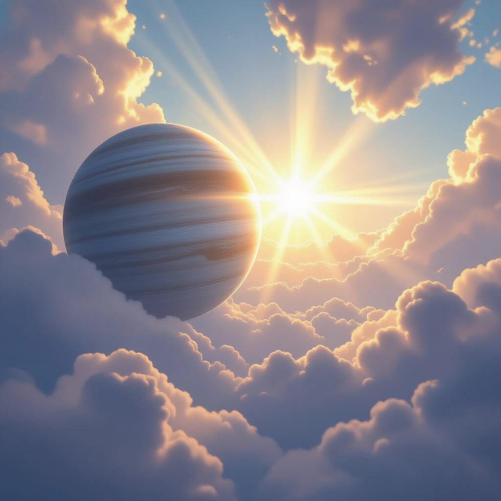 Heavenly Kepler-452b Exoplanet with Ethereal Light