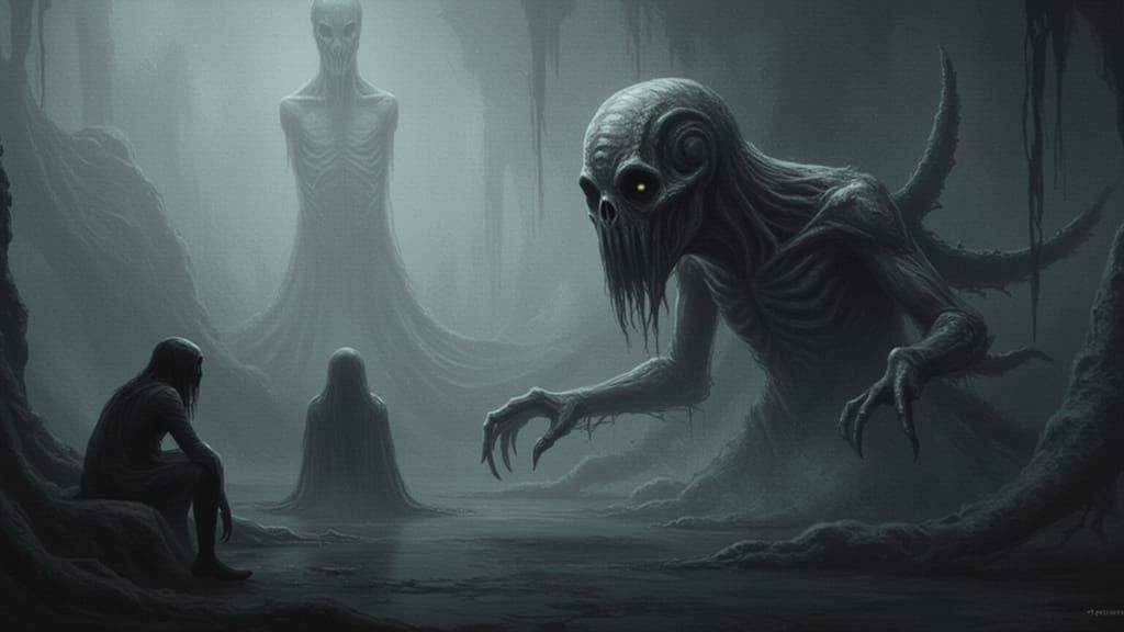 Dreamlike Darkwater Landscape in Madream Style