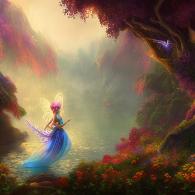 Fairy Princess in Detailed Pixel Art Style