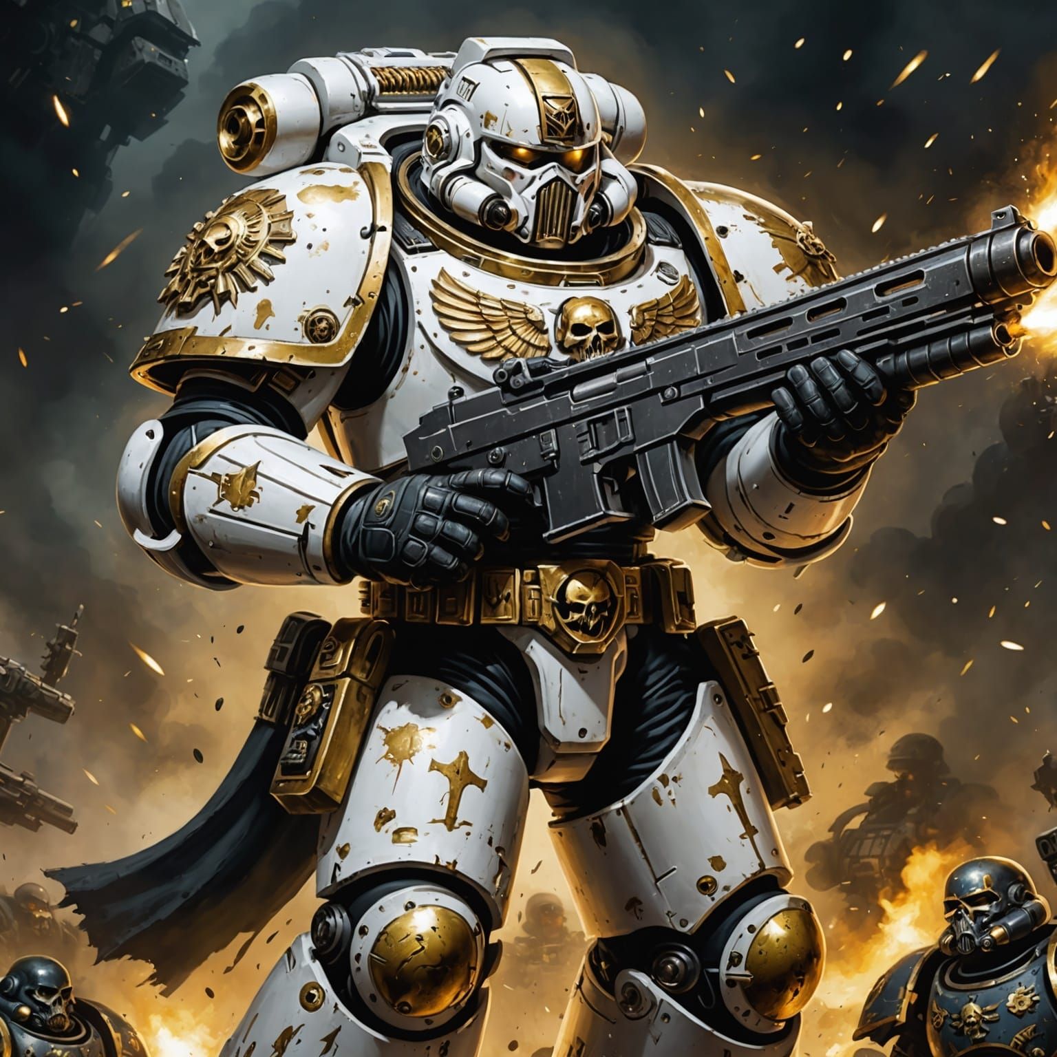 Space Marine in Warhammer 40000 Universe