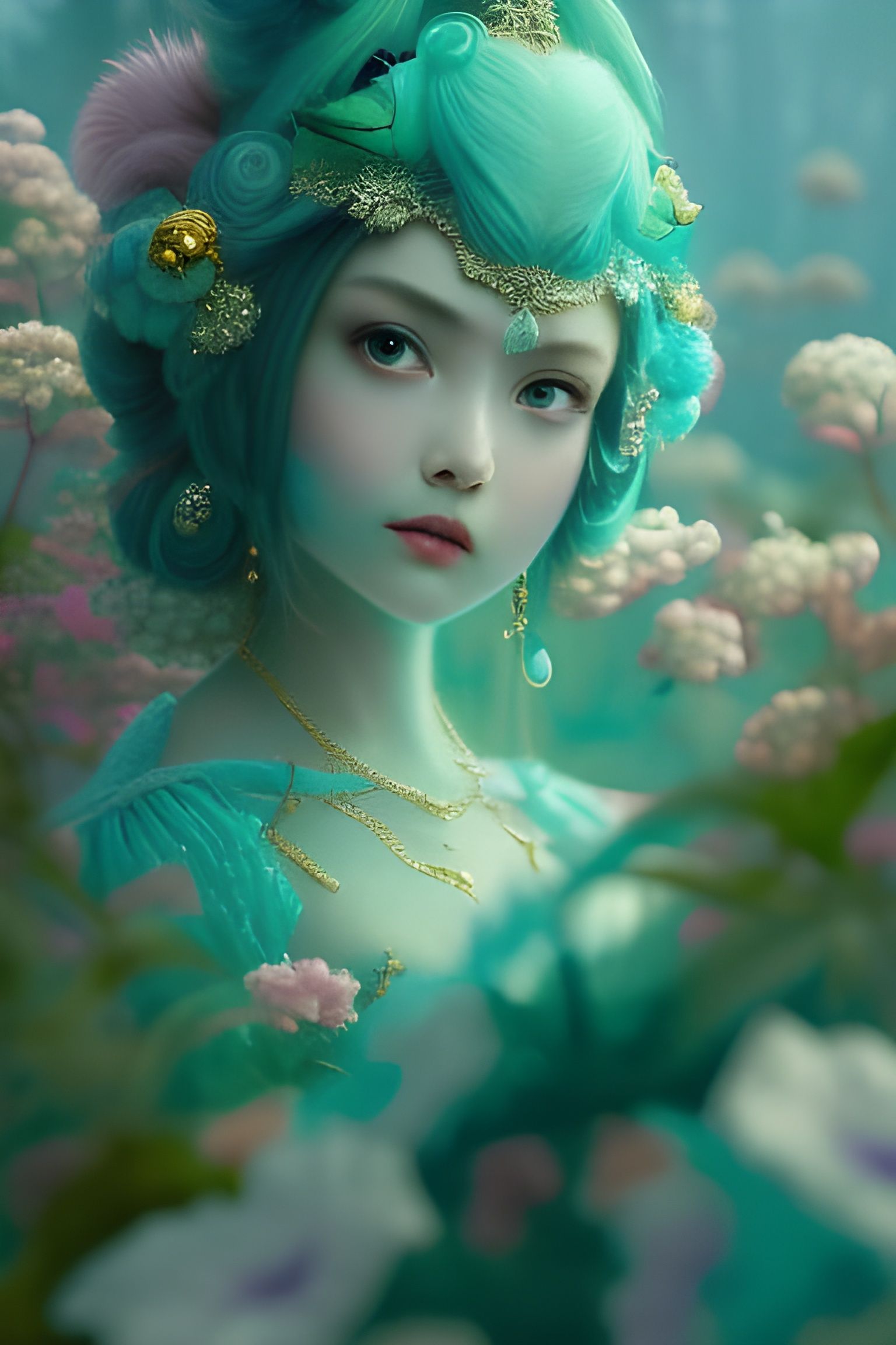 Candypunk Cupcake Portrait in Steampunk Style