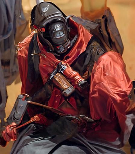 Sinister Figure with Flamethrower: Hyperdetailed 3D Renderin...