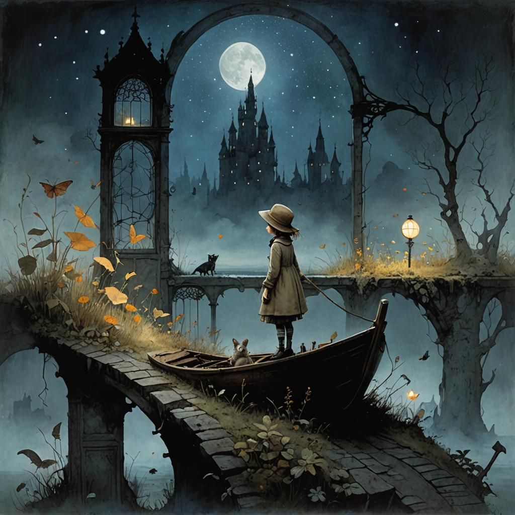 Surreal Illustration of Life's Backward Understanding