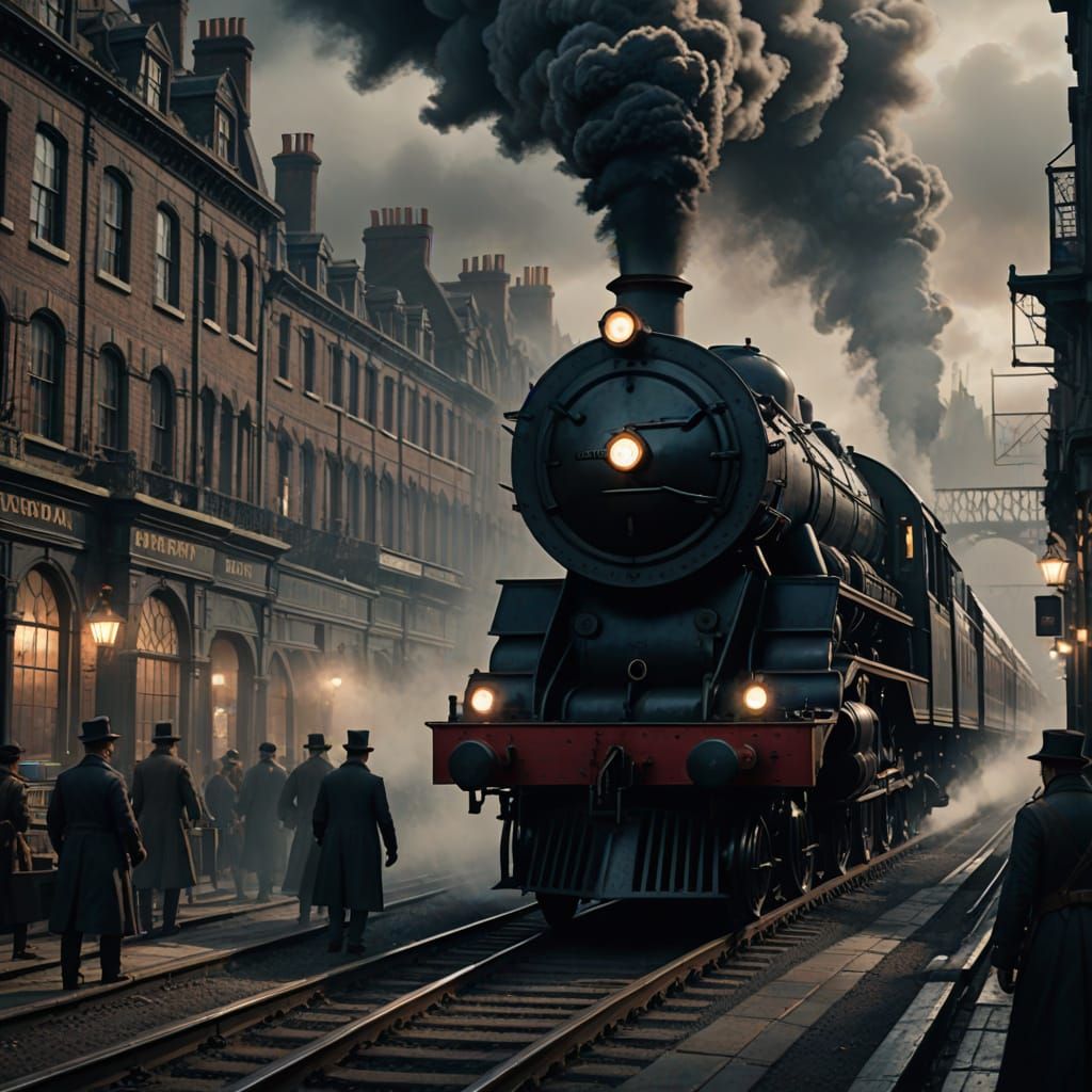 Victorian London Steam Train Concept Art