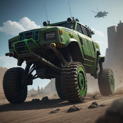 Futuristic UNSC Rally Warthog in Sci-Fi Style