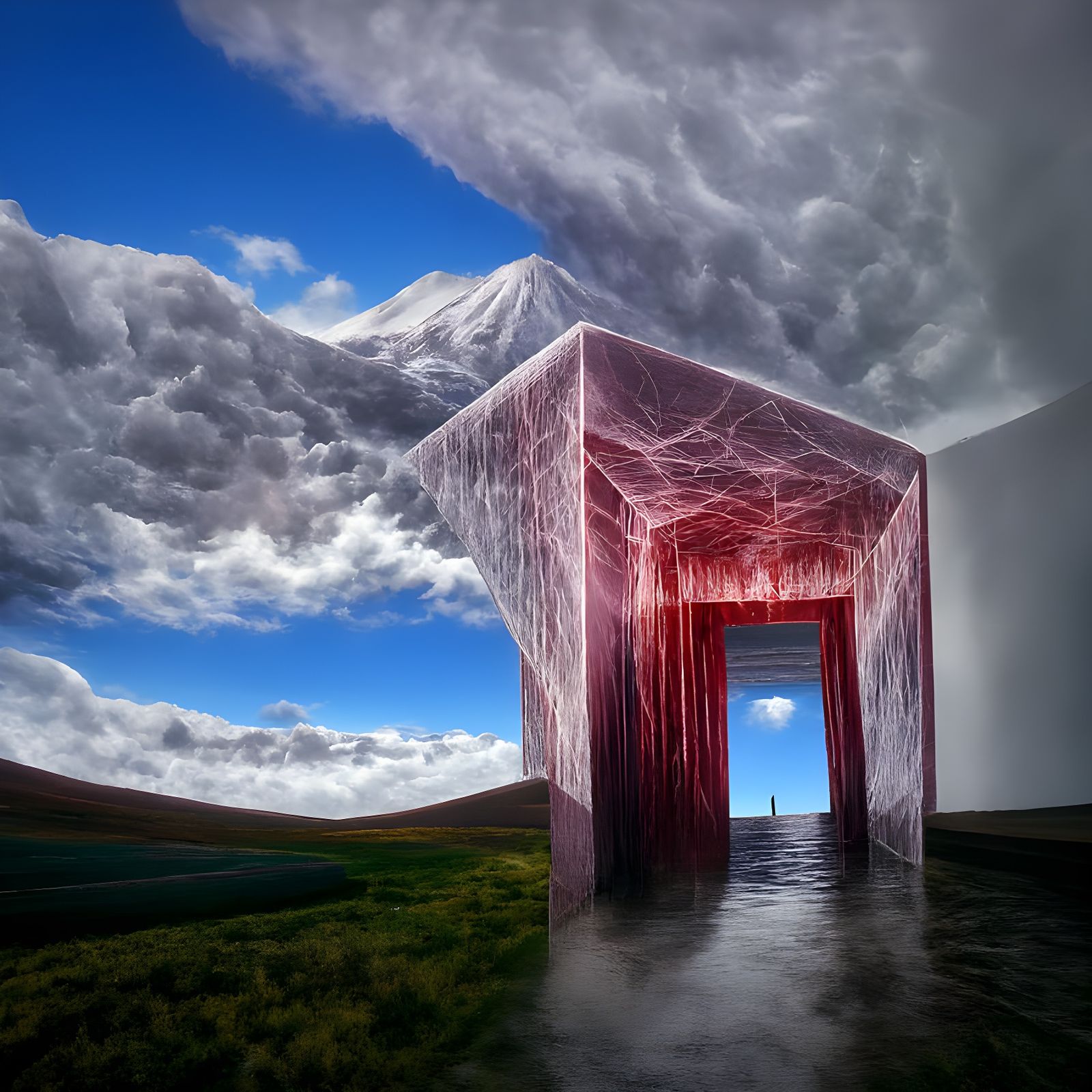 Surreal World Beyond: A Bizarre Digital Painting