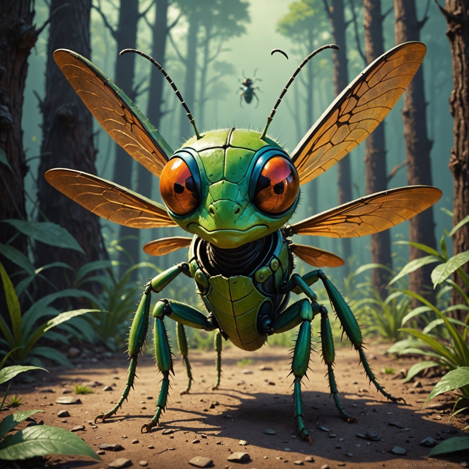 Dark Whimsy in a Fantastical Insect Realm