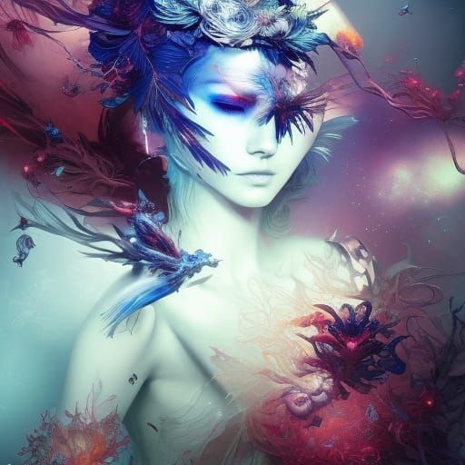 Dark Fantasy Warrior in Diamond Armor, Digital Art