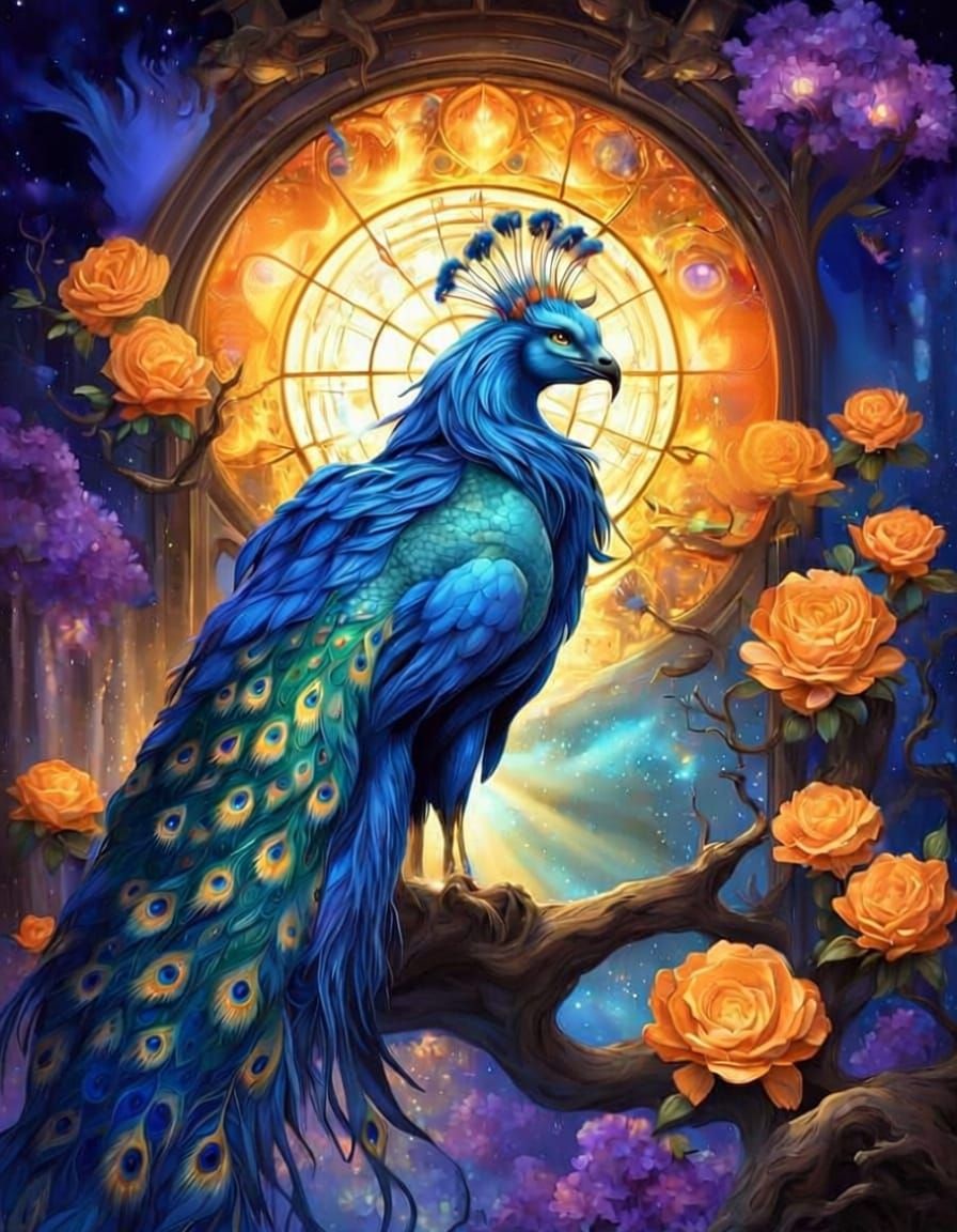 Vibrant Animal Gathering in Explosive Color and Light