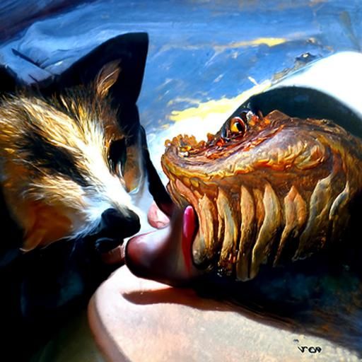 Romantic Embrace in Oil Painting Style