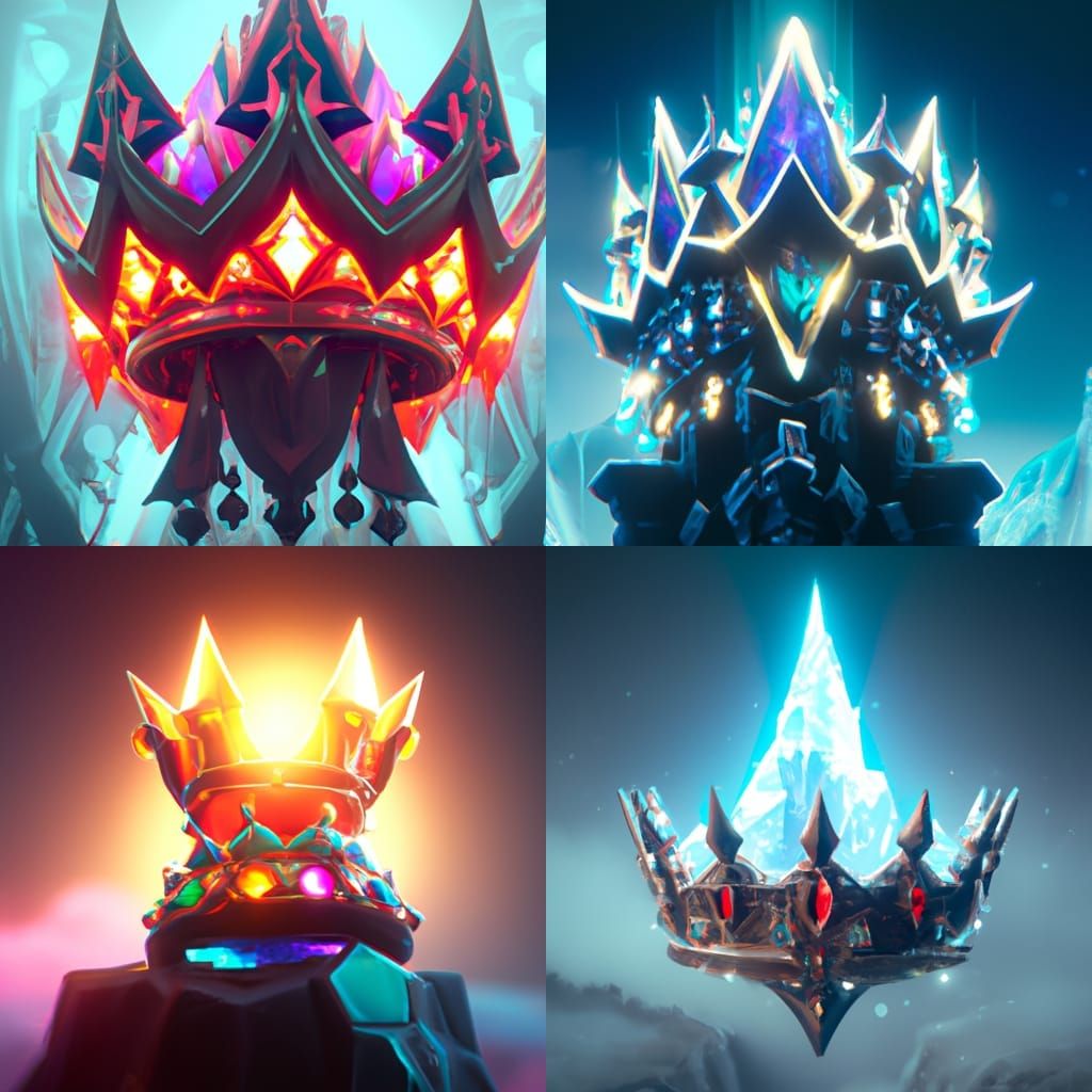 Detailed Diamond Crown: Fantasy Concept Art