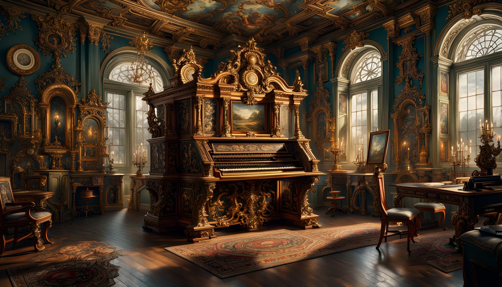 Baroque Typesetter and Press: Epic Cinematic Painting