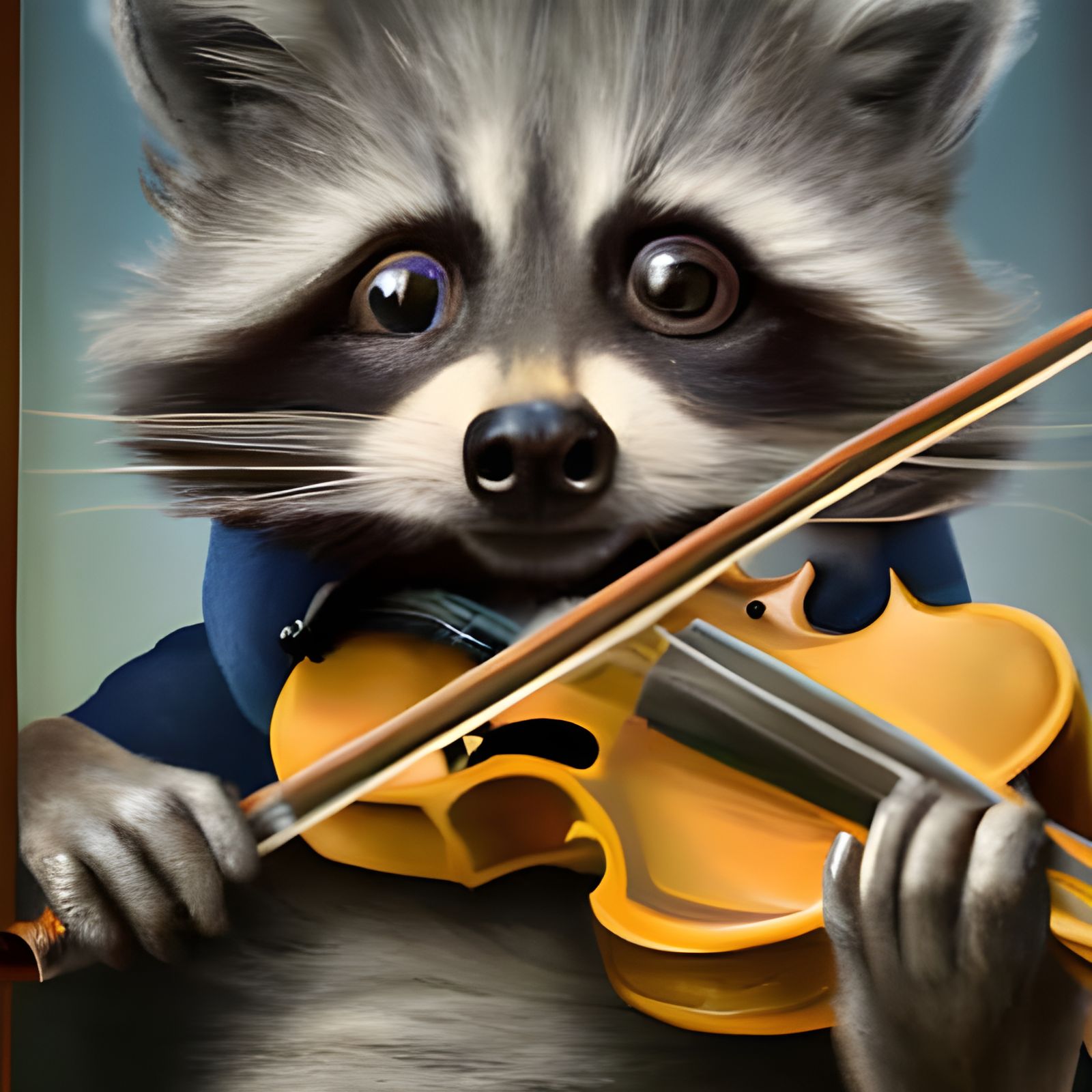 A Racoon Violinist