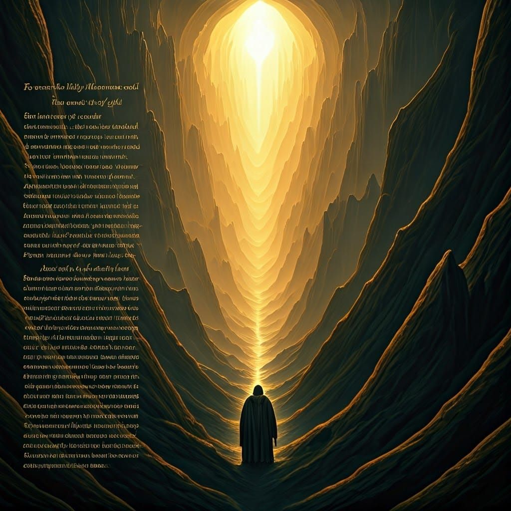 Middle-earth Text: Misty Mountains Cold, Digital Painting