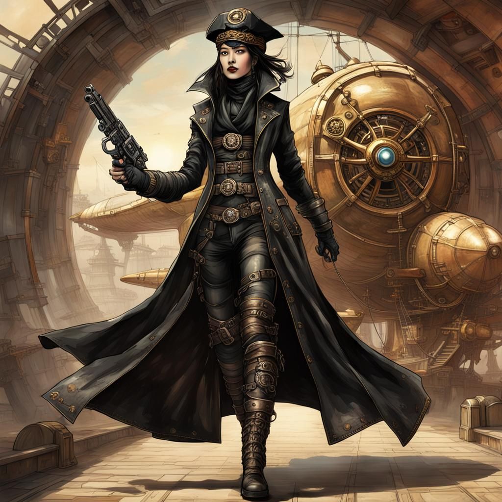 Piratical airship captain