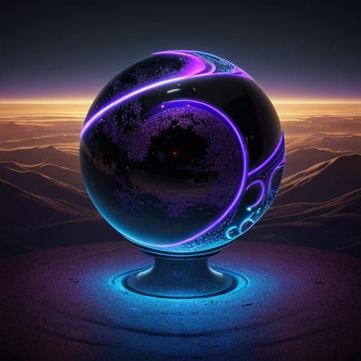 Surreal 8-Ball Twists in Infinity, Radiant with Iridescent H...