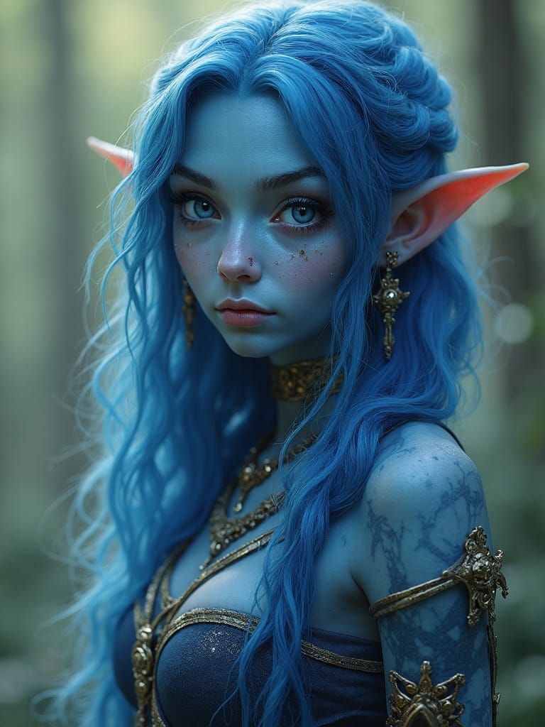 Ethereal Blue Elf Maiden
