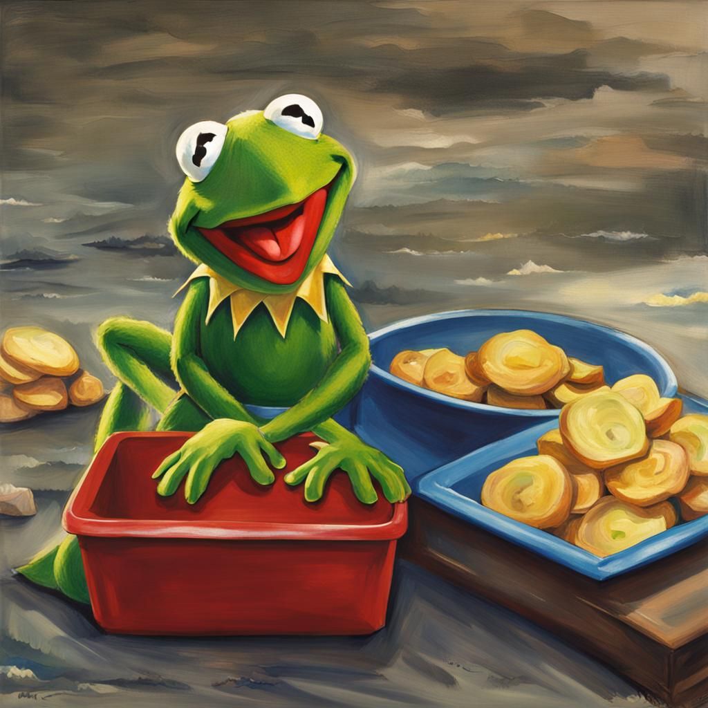 AI Rendition of Kermit the Frog