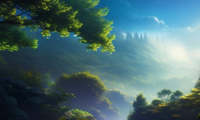 Magical Anime Scene with Intricate Details