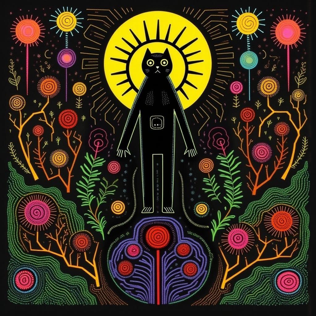 Cyberpunk Killbot with Feline Features