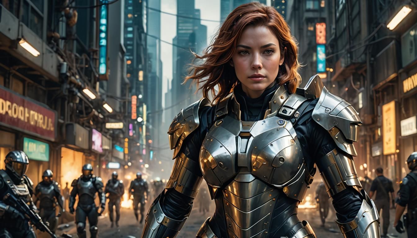 Sci-Fi Female Warrior Returns in Dramatic Lighting