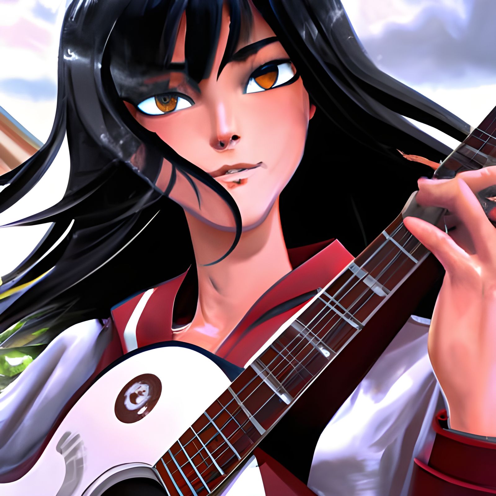 Anime Style Art - Guitar Player