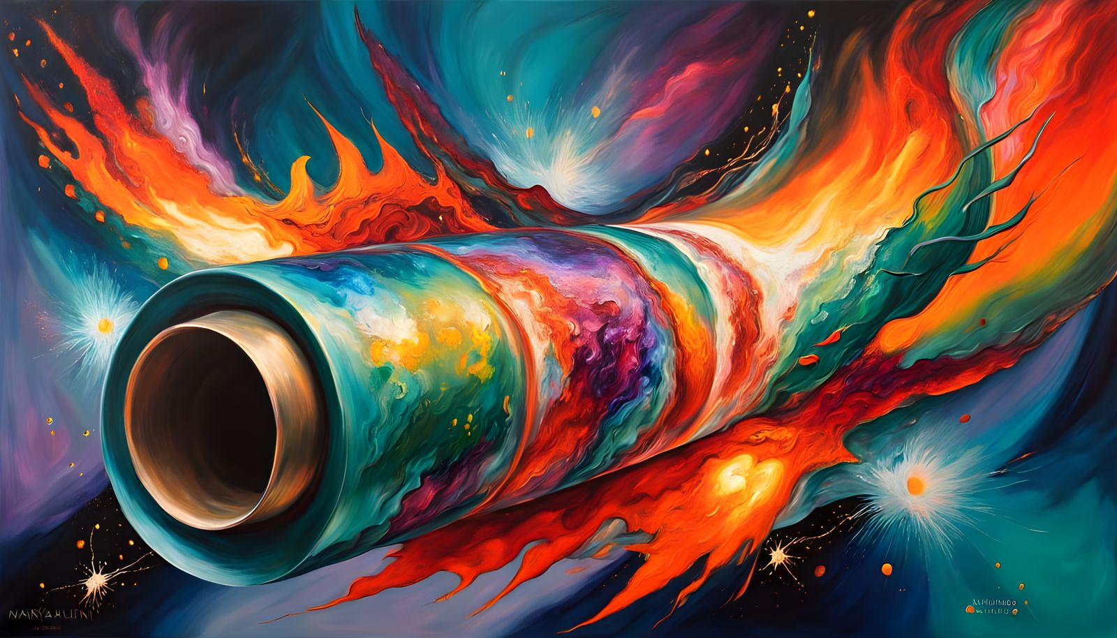 Surreal Cosmic Vortex with Rapidly Spinning Cylinder