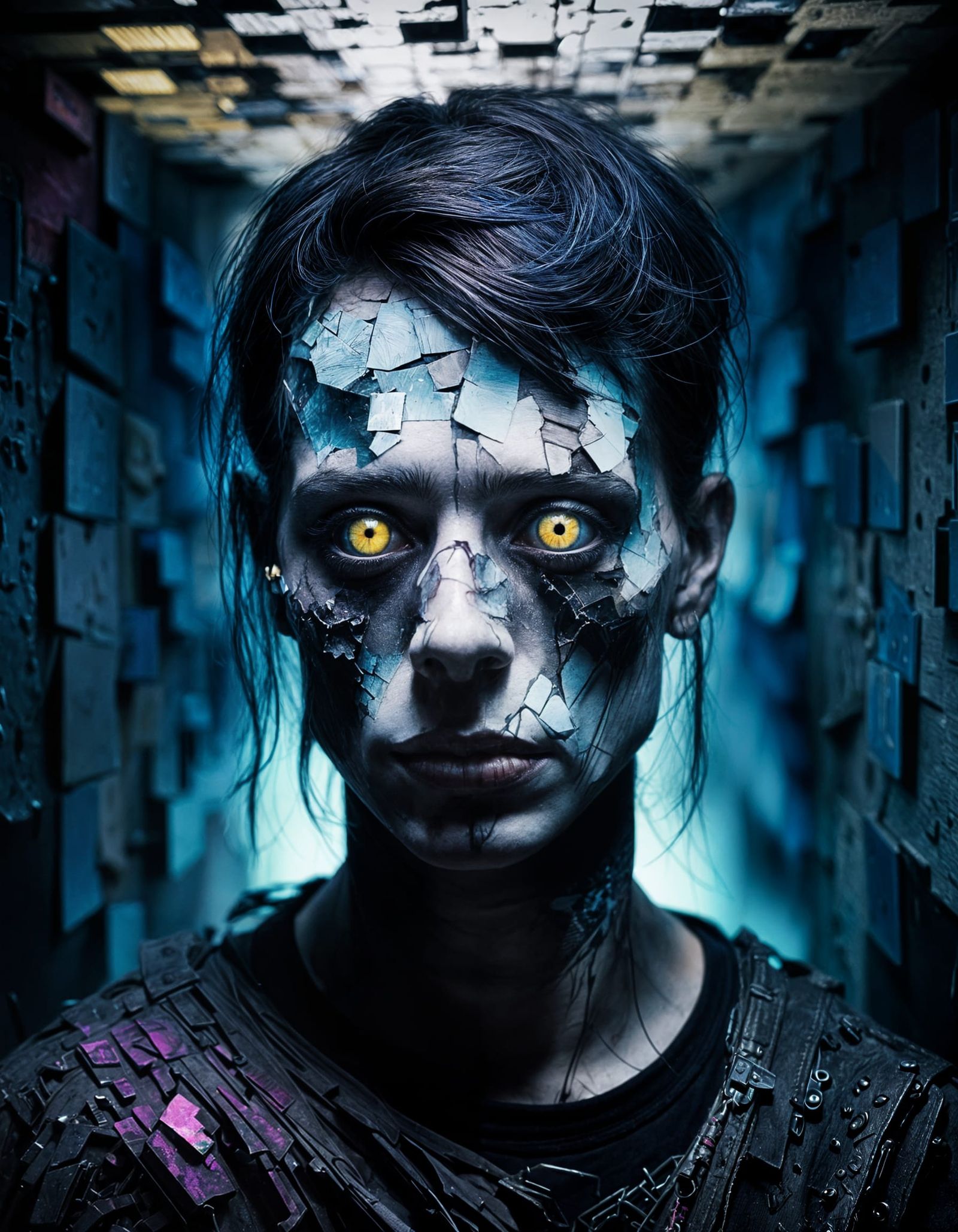 Glitched Self-Portrait: A Forsaken Reflection