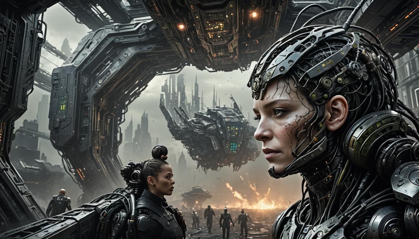 AI vs. Borg: A Dramatic Digital Painting