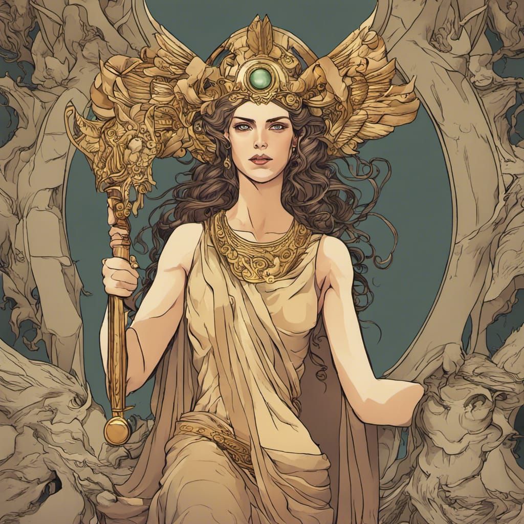 Goddess Hera on Mount Olympus