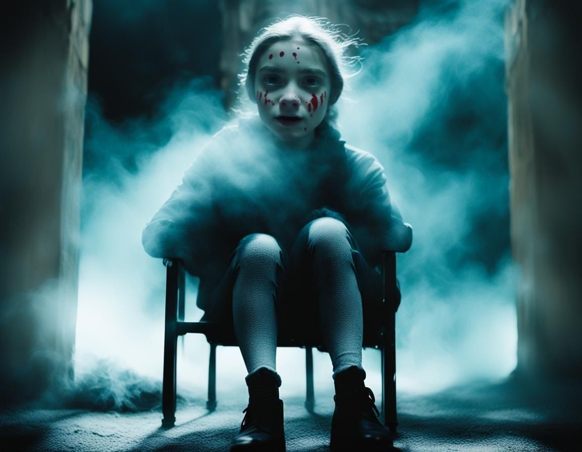 Ethereal Disappearance in a Haunting Moonlit Forest