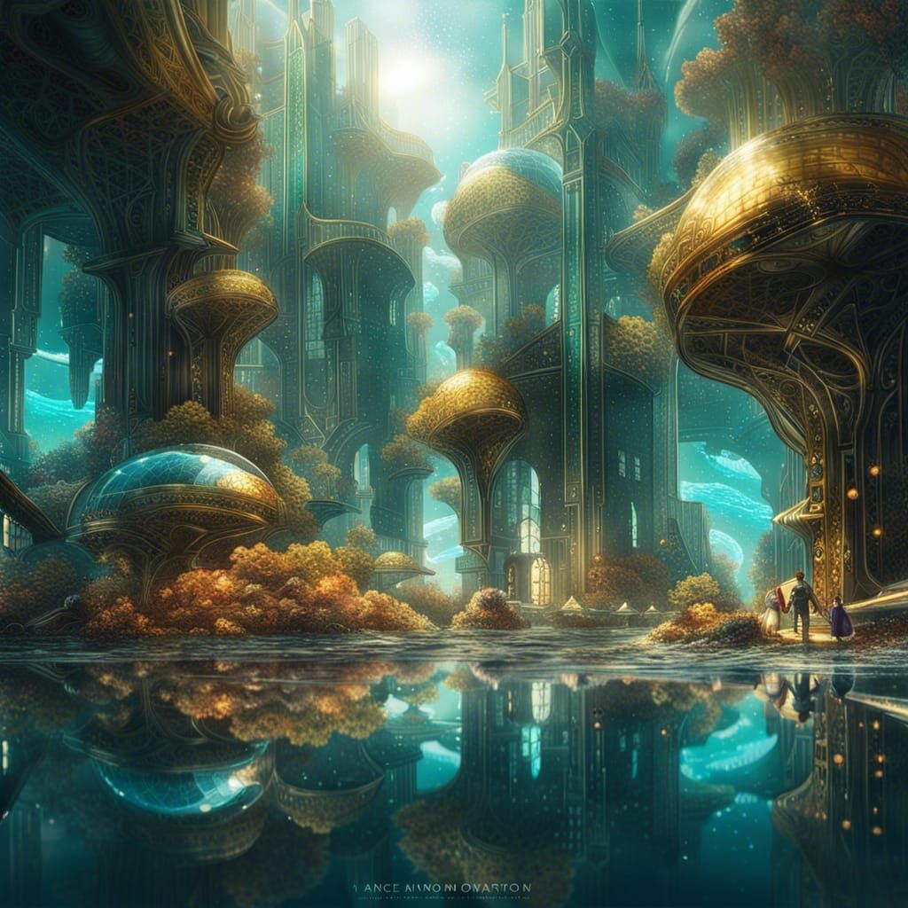 Angelic Glass City Underwater Fantasy