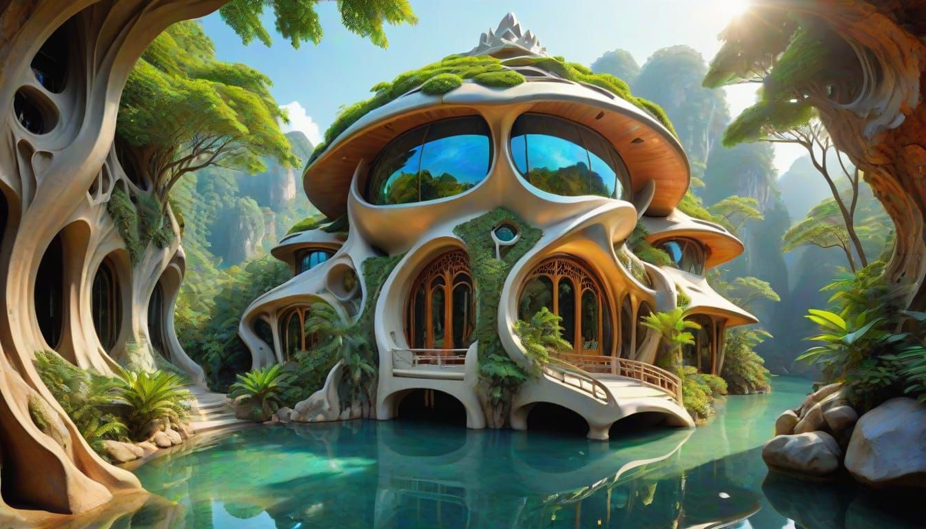 Freestanding lagoon house - horizontal version