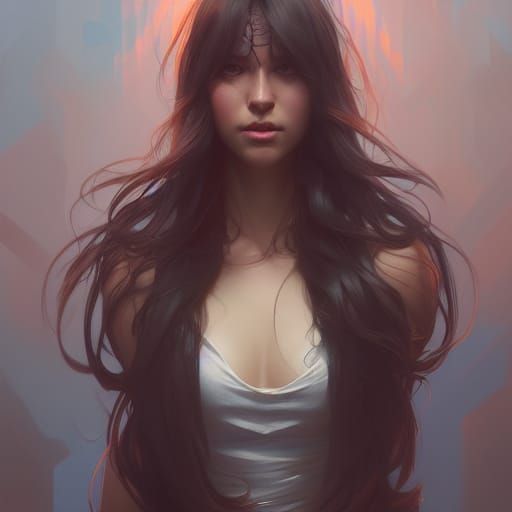 Detailed Portrait with Dynamic Lighting in Digital Art Style