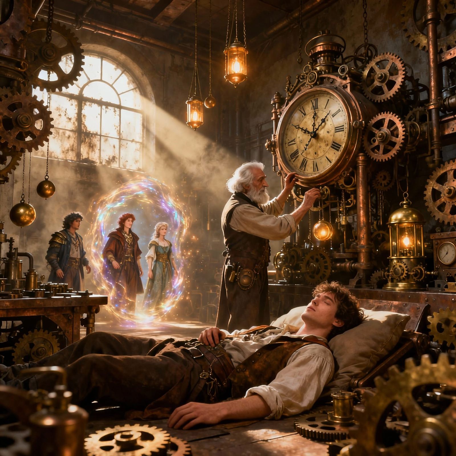Steampunk Workshop with Clockmaker and Portal