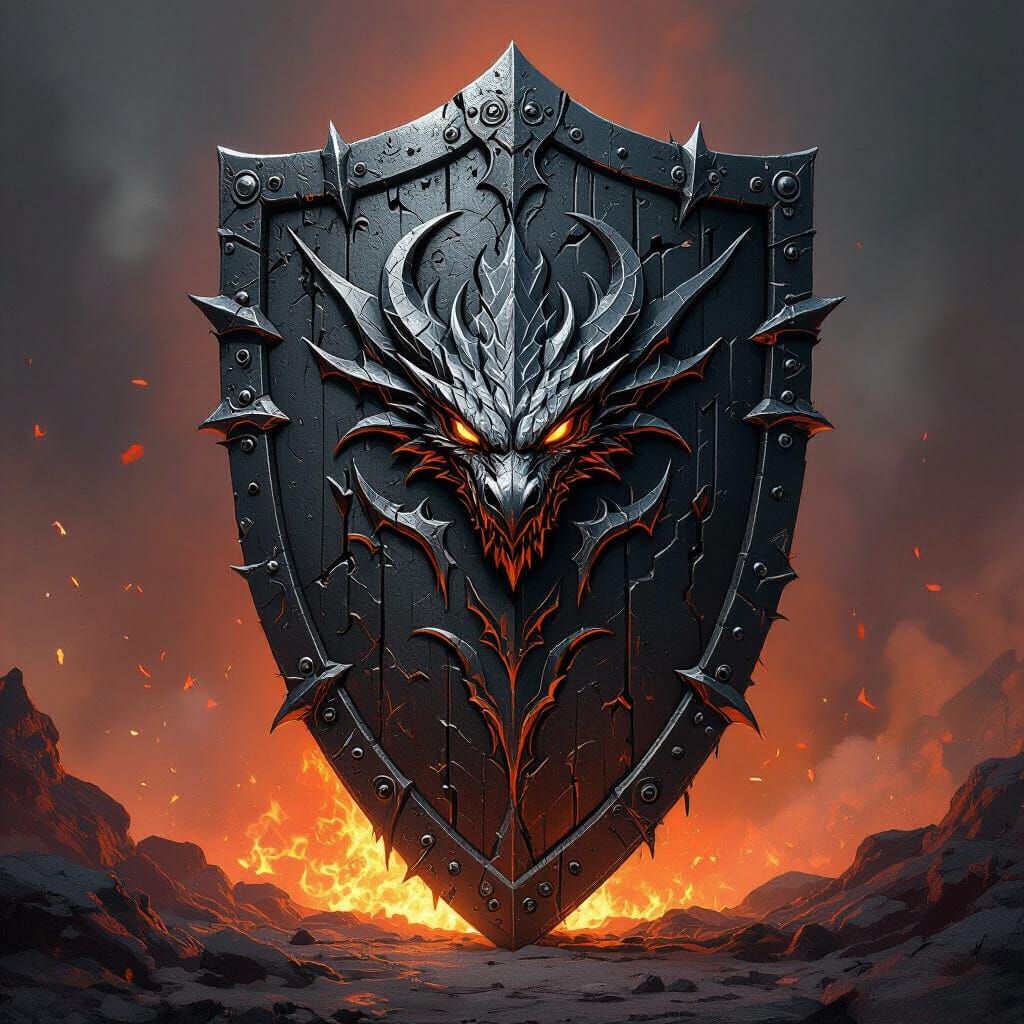 Dragon Emblem Battle Shield Forged in Fire